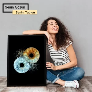 iris çerçeveli tablo